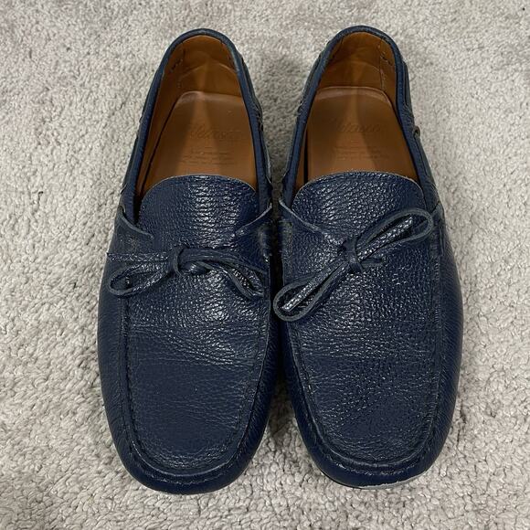 Velasca Milano Scovinatt Navy Tumbled Calf Leather Driving Moccasins Men’s 41 main image 2